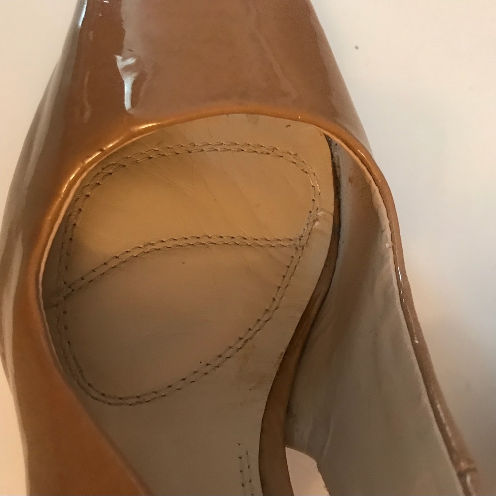 šSOLDšZARA Platform Heels Sling Back Pumps in Warm Dark Nude Euro 39 - Picture 7 of 8
